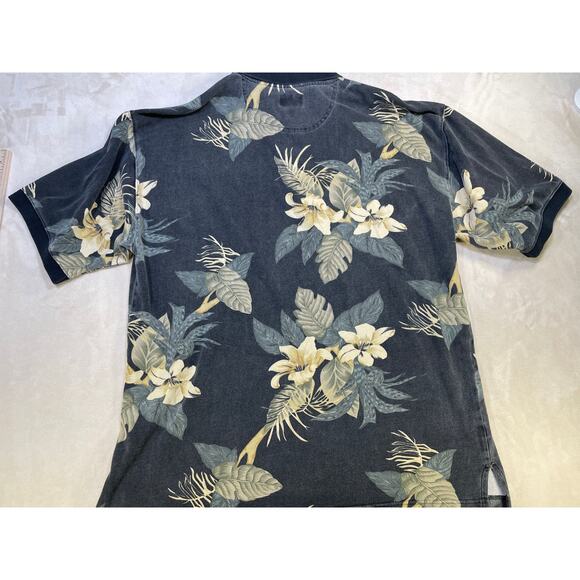 Vintage Men’s Tommy Bahama 100% Cotton Men’s Floral Polo Large - Picture 12 of 14